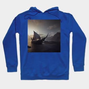 Viking Raiders on Longships Hoodie